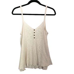 American Eagle long soft flowy button tank top